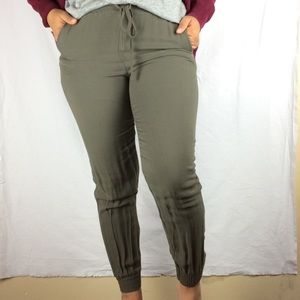 L.A Heart Army Green Cinched Jogger Pants